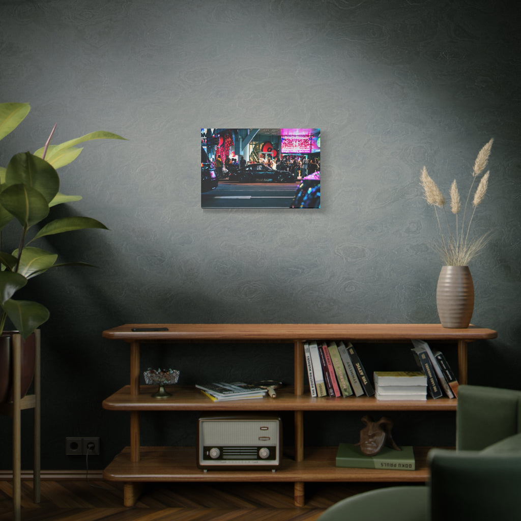 Porsche 911 Neon City Canvas Wall Art for Men – JDM Night Street Car Canvas Print