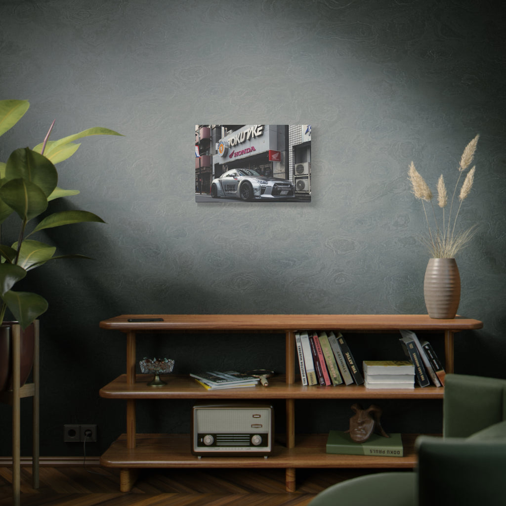 GT-R LBWK Street Build Canvas Wall Art for Men – JDM Tokyo Car Poster Print