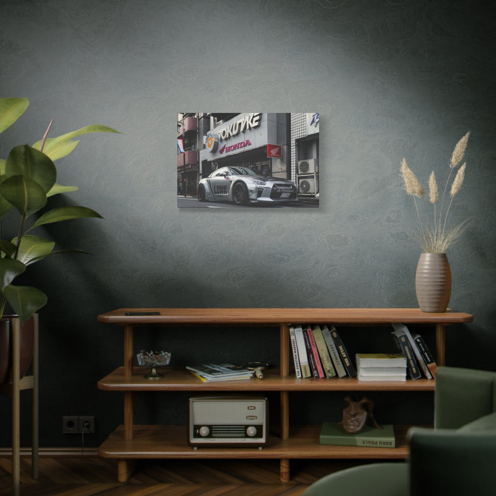 GT-R LBWK Street Build Canvas Wall Art for Men – JDM Tokyo Car Poster Print