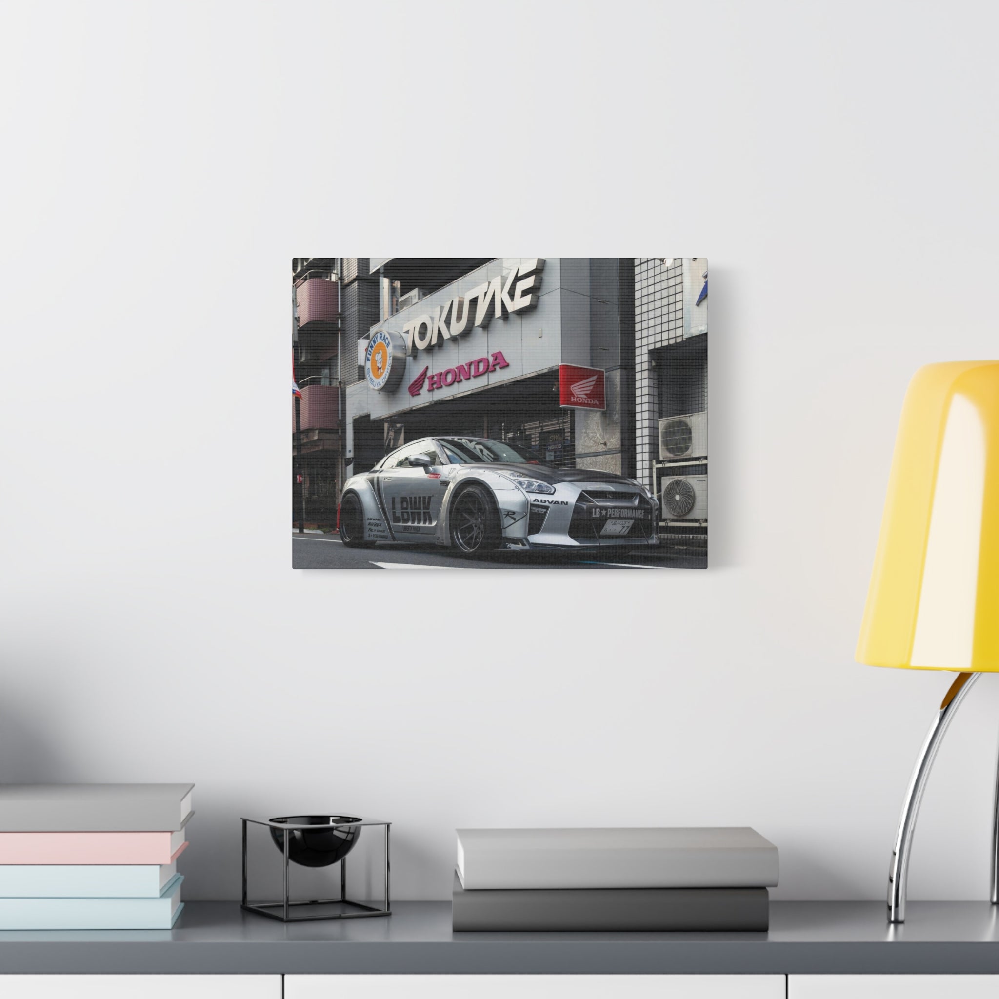 GT-R LBWK Street Build Canvas Wall Art for Men – JDM Tokyo Car Poster Print